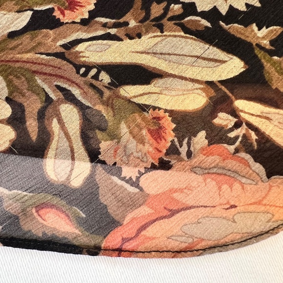 Lauren Ralph Lauren Vintage Antique Floral Silk Ruffle Dress - Picture 12 of 12